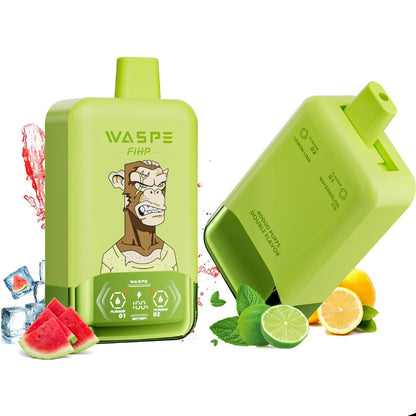 Pack 2 Vapers 40.000 Puffs con pantalla led - recargable tipo c sabor Helado de sandía + lima limón - Larga Duración y Doble Sabor (Sin Nicotina)