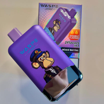Vaper de 40.000 puffs desechable y recargable tipo c sabor Bayas mixtas y hielo doble de manzana con sistema de eleccion de sabor  (sin nicotina)