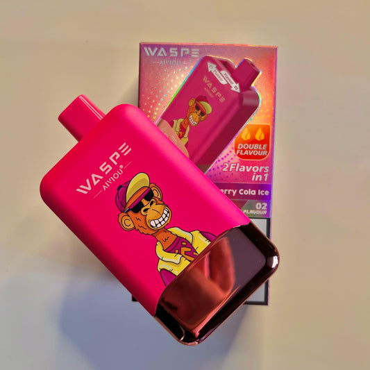 Vaper de 40.000 puffs desechable y recargable tipo c sabor Caramelo de cereza, cola, hielo y fresa y frambuesa con sistema de eleccion de sabor (sin nicotina)